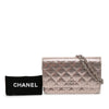 Chanel CC Quilted Metallic Calfskin Pixel Effect Wallet On Chain Secondhand
