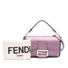 Secondhand Fendi Mini Metallic Leather Baguette Satchel