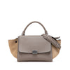 Celine Medium Bicolor Calfskin and Suede Trapeze Satchel Secondhand