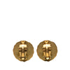 Chanel CC Gold Plated Round Clip On Earrings Secondhand