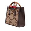 Secondhand Gucci Small Jumbo GG Canvas Bamboo Diana Satchel