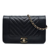 Chanel Chevron Sheepskin Mademoiselle Vintage Wallet on Chain Secondhand