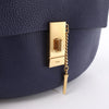 Chloe Drew Leather Chain Crossbody Bag in Navy Blue Secondhand