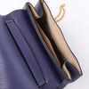 Chloe Drew Leather Chain Crossbody Bag in Navy Blue Secondhand
