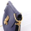 Chloe Drew Leather Chain Crossbody Bag in Navy Blue Secondhand