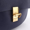 Chloe Drew Leather Chain Crossbody Bag in Navy Blue Secondhand