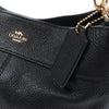Coach Lexy Pebbled Leather Shoulder Bag in Black Secondhand