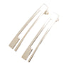 Gucci Sterling Silver Long G Cutout Push Back Earrings Secondhand