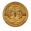 Chanel CC Gold Plated Medallion Brooch Secondhand