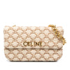 Celine Triomphe Matelasse Canvas Monochrome Chain Shoulder Bag Secondhand