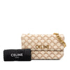 Celine Triomphe Matelasse Canvas Monochrome Chain Shoulder Bag Secondhand