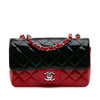 Chanel Mini Rectangular Classic Bicolor Patent Single Flap Secondhand