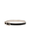 Hermès Palladium Plated and Leather Belt Buckle Bangle Secondhand