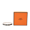 Hermès Palladium Plated and Leather Belt Buckle Bangle Secondhand