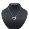 Chanel Silver Plated CC Heart Pendant Necklace Secondhand