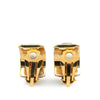 Hermès Enamel Gold Plated Clip On Earrings Secondhand