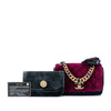 Chanel Paris Cosmopolite Small Tricolor Quilted Velvet Private Affair Camellia Flap Secondhand