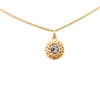 Chanel Gold Plated Crystal Round Pendant Necklace Secondhand