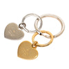 Gucci Gold Plated and Brass Double Heart Key Ring Secondhand