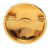 Chanel CC Gold Plated Quilted Round Brooch Secondhand