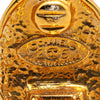 Chanel Gold Plated CC Crown Clip On Earrings Secondhand