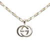 Gucci Sterling Silver Interlocking G Pendant Chain Necklace Secondhand