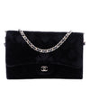 Chanel CC Quilted Velvet Wallet on Removable Chain Secondhand