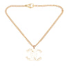 Chanel CC Gold Plated Star Cutout Pendant Necklace Secondhand
