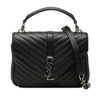 Saint Laurent Medium Chevron Sheepskin Monogram College Satchel Secondhand