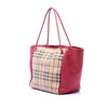Burberry Small Haymarket Check Coated Canvas and Calfskin Canterbury Tote Secondhand