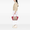 Burberry Small Haymarket Check Coated Canvas and Calfskin Canterbury Tote Secondhand