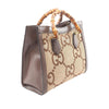 Gucci Medium Jumbo GG Canvas Bamboo Diana Satchel Secondhand