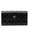 Chanel Distressed Quilted Patent Brilliant Flap Long Wallet Secondhand