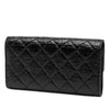 Chanel Distressed Quilted Patent Brilliant Flap Long Wallet Secondhand