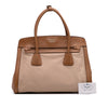 Prada Saffiano Cuir Trimmed Canapa Satchel Secondhand