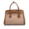 Prada Saffiano Cuir Trimmed Canapa Satchel Secondhand