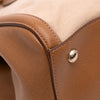 Prada Saffiano Cuir Trimmed Canapa Satchel Secondhand