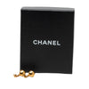 Chanel CC Gold Plated Dangling Push Back Earrings Secondhand