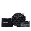 Chanel Quilted Calfskin Pearl Studded Round Clutch with Chain Secondhand
