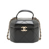 Chanel CC Quilted Lambskin Hexagon Top Handle Vanity Case Secondhand