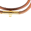 Hermès Gold Plated Kite Leather Kelly Double Tour Bracelet Secondhand