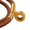 Hermès Gold Plated Kite Leather Kelly Double Tour Bracelet Secondhand