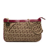 Fendi Zucchino Canvas Chain Pochette Secondhand
