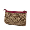 Fendi Zucchino Canvas Chain Pochette Secondhand