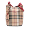 Burberry Haymarket Check Coated Canvas Lorne Bucket Bag Secondhand
