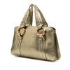 Gucci Metallic Calfskin Metal Bamboo Handbag Secondhand