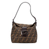 Fendi Zucca Canvas Double Flap Shoulder Bag Secondhand