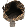 Fendi Zucca Canvas Double Flap Shoulder Bag Secondhand