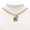 Chanel Gold Plated Quilted CC Pendant Necklace Secondhand