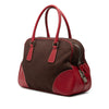 Prada Cinghiale Trimmed Canvas Canapa Bauletto Bag Secondhand